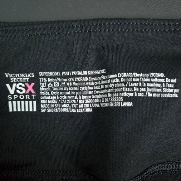 Victorias Secret Womens Supermodel Pants Flared Size Small Black Athleisure Yoga - Picture 4 of 7